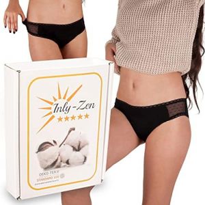 Lot 3 Culotte menstruelle en Coton Biologique Ultra Absorbant pour Femme, Lavable et réutilisable. sous-vêtements Bio féminin Confortables et Sexy, avec Protection hygiénique périodique Anti Fuite (SHOP-BOUTIQUE, neuf)