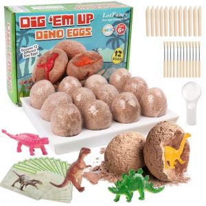 LotFancy Kit d'excavation dinosaure pour enfants à partir de 6, 7, 8, 9, 10 ans, œuf de dinosaure, kit d'expérimentation pour enfants, cadeau pour garçons et filles (GreenFancy GmbH, neuf)