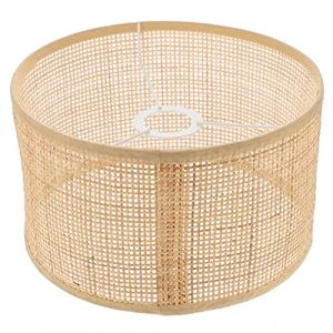 UKCOCO Abat-jour En Rotin Tress&eacute; E27, Abat-jour Suspendu D&eacute;coratif, Diam&egrave;tre 25 Cm x Hauteur 15 Cm, Ornement D'abat-jour Cr&eacute;atif, Lumi&egrave;re Douce Sans &Eacute;blouissement, Usage Int&eacute;rieur, D&eacute;coration Rustique (Fruitscher, neuf)