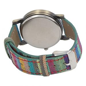 SALUTUYA Montre bohème, Montre Hippie Multicolore Bracelet en Cuir PU Style bohème Laiton Taille appropriée Poids léger pour Anniversaire(Bleu) (Maorme-EU, neuf)