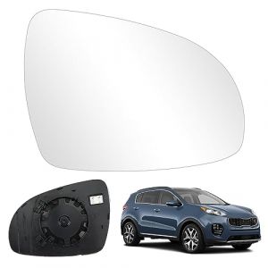 Verre de R&eacute;troviseur Remplacement pour KIA Sportage 2016-2023, R&eacute;troviseur Ext&eacute;rieur R&eacute;glable Adapt&eacute;, Lente di Retromarcia, Inversion de Lentille (Droite) (JinsenTGG, neuf)