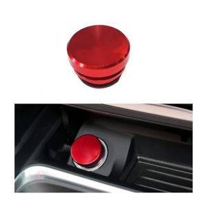 JNNJ Cache Prise Allume Cigare, Aluminium Allume-Cigare Cache-Poussière, Cache Allume-Cigarette Antipoussière Etanche, Accessoires De Remplacement, pour Voiture, Camion, Bateau, Yacht(Rouge) (KJHmaoyi, neuf)