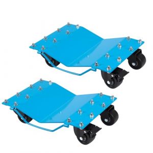 Garvee Lot de 2 Chariots de Manutention pour Voiture &ndash; 8000 LBS Haute Capacit&eacute; &ndash; Plateau Roulant en Acier avec Freins &ndash; D&eacute;placement Facile pour Voiture, Camion, Moto ou Bateau &ndash; Bleu (HomeLI, neuf)