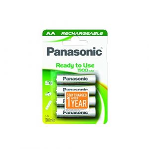 Panasonic Evolta Piles Rechargeable AA 1900 mAh Multicolore (Stock Bureau Maison Bien-&ecirc;tre, neuf)
