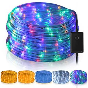 SWANEW Tube lumineux &agrave; LED, 40M Tuyau de lumi&egrave;re Flexible, Guirlande Lumineuses ext&eacute;rieur int&eacute;rieur, 8 modes d'&eacute;clairage/Temporisateur, Tube lumineux Etanche-Multicolore (POTAI-World, neuf)