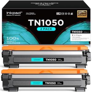 iNKPAD TN1050 TN-1050 Cartouches de Toner Compatible pour Brother MFC-1910W DCP-1610 DCP-1612W HL-1110 HL-1112 HL-1210W HL-1212W DCP-1510 DCP-1512 DCP-1610W MFC-1810 Imprimante (Noir, 2-Pack) (inkpadeu, neuf)