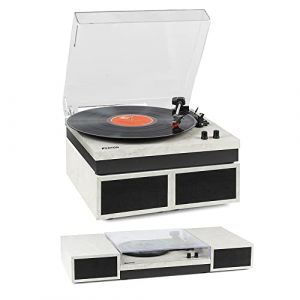 Fenton RP165M Platine Vinyle Bluetooth avec 2 Enceintes - Marbre, 3 Vitesses de Lecture 33, 45 et 78 Tours, Sortie RCA St&eacute;r&eacute;o, Une Platine Vintage Id&eacute;ale pour D&eacute;corer et &Eacute;couter Vos Vinyles (Sono Mat&eacute;riel, neuf)