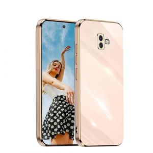 Kaywzo Antichoc Coque pour Samsung Galaxy J6+/J6 Plus,Housse de Brillant Placage TPU,Etui de Souple Silicone,Ultra Mince Mode Minimaliste Protection Cover Case,Rose (Misyum, neuf)