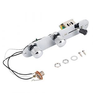 Alomejor Plaque de Contr&ocirc;le, M&eacute;tallique, Pr&eacute;c&acirc;bl&eacute;e, Interrupteur &agrave; 3 Voies, Boutons de C&acirc;blage, Guitare Tele, pour guitaristes Professionnels, am&eacute;lioration de la Guitare, Custom Shop (Jeamrytt, neuf)