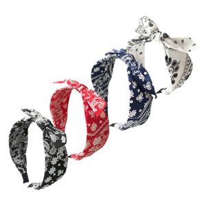 NYGGTYK Lot de 4 bandeaux noués - Blanc, rouge, bleu marine, noir - Large bandeau - Accessoires de jupe pour femme (PICKARDT JUTTA LTD, neuf)