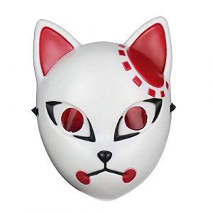 A/A Anonymous Ensemble de Masque d'Halloween pour Vendetta, Rave, Tueur de Démons, Fête, Figurine d'Anime Japonais (Couleur B : Tanjiro) (K-Greatfreer, neuf)