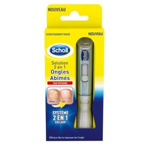 SCHOLL – Solution Réparatrice 2 en 1 pour Ongles Abîmés par Mycoses, Soin Précis 3,8 ml - Lot de 2 - vendu par Lot (Franc shopping, neuf)
