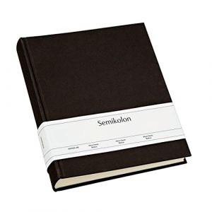 Semikolon Medium Bound Album photo en lin, noir, Medium (Foto Erhardt GmbH, neuf)