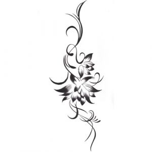 8 feuilles avec les mêmes autocollants de tatouage de lotus noir et blanc, imperméables, simulation longue durée, non réfléchissants, bras, clavicule, jetables, grande image, belle fleur de lotus (CHJWEIHHERT, neuf)