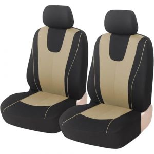 JZWJNFYY Housse de Siege Voiture pour VW Golf/Polo 5 6 7 8 GTE GTI GTD Housse de Protection-Douces,Confortables, Respirantes Ensemble de Housses Si&egrave;ge Avant et Arri&egrave;re,2 Front Seats Beige (suiyueheng, neuf)