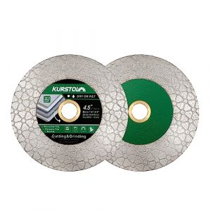 KURSTOL Disque Diamant Carrelage - 2pcs 115mm Fraise Carrelage Disques à Tronçonner Diamantés Pour Couper et Meuler les Carreaux de Céramique, la Porcelaine, le Granit, le Marbre (YZKS TOOLS, neuf)