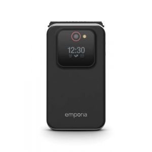 Emporia JOY-LTE - T&eacute;l&eacute;phone portable 4G pour personnes &acirc;g&eacute;es, volume &eacute;lev&eacute;, &eacute;cran couleur de 2,8 pouces, 3 boutons d'appel rapide, gros boutons, base de chargement, appareil photo 2 Mpx, noir (Italie) (EJCP RETAIL, neuf)
