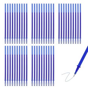 LOREC 50 Pièces Recharge Stylo Effacables, Stylo Effacable Recharge Pointe 0,35 mm Recharge Stylo Bleu Effacable Recharges pour Stylos Bleu Effacable pour Enfants Adultes Etudiants Bureaux Ecoles (HY-store, neuf)