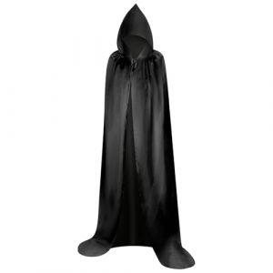 Myir JUN Cape à Capuche Adulte Unisexe Cosplay Costume Halloween Party Déguisement Wicca Vampire Cape Longue (Noir, XL) (Myir JUN-EU, neuf)