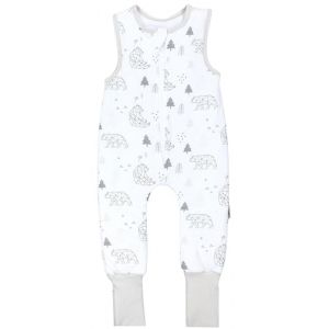 TupTam Gigoteuse Bébé Hiver avec Pieds, certifiée OEKO-TEX, 2,5 TOG, Unisexe, Dessin d'ours polaire avec pied retournable, 68-74 (LotteStyle, neuf)