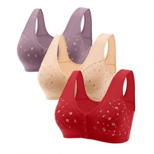 Soutien Gorge sans Armature, Soutien Gorge sans Armature 115B Top avec Integre Sein Qui Tombe Brassiere Femme Bretelle Blanche Coton 100D D&eacute;bardeur Sport Gorg&eacute; Grande Taille sous Vetement Chair (Uwdiohq, neuf)