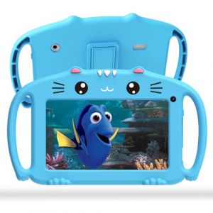 ascrecem Tablette Enfants 7 Pouces Tablette Tactile Enfant avec WiFi 2Go RAM 32Go ROM Android Tablette Educative avec Contrôle Parental Jeux Éducatifs Étui Antichoc de 3-14 Ans Garçon Fille (Bleu) (ascrecem, neuf)