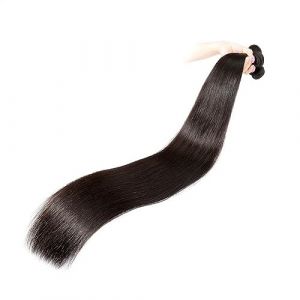Extensions de cheveux Cheveux brésiliens armure faisceaux cheveux raides Remy couleur naturelle faisceaux 1/3/4 faisceaux Extensions de cheveux humains 8-32 pouces Faisceaux de cheveux humains(14 14 1 (qiyueshanghang, neuf)