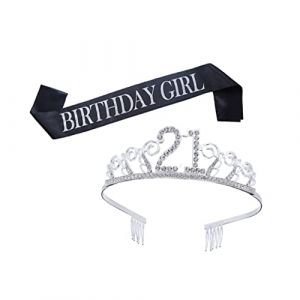PENIKOKO Sash Anniversaire Ans avec Couronne et Peigne Accessoire et Durable pour F&ecirc;te Design &Eacute;l&eacute;gant et Ajustable pour Reine Anniversaire (xinshengzhan, neuf)
