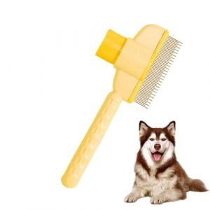 Hogvinnatil Peigne &agrave; puces pour chat, brosse &agrave; cheveux portable Defur Cop Cat Deshedder, toiletteur de chiens l&eacute;ger, brosse &agrave; d&eacute;caper, brosse d'&eacute;pilation pour animaux de compagnie (rivtandt, neuf)