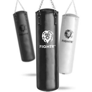 Sac de Frappe FIGHTR® Premium - Confort de Frappe élevé et très Robuste - Sac de Frappe Suspendu Non rempli/rempli 120x35cm avec chaîne Lourde pour la Boxe, Les Arts Martiaux, Le MMA. (FIGHTR, neuf)