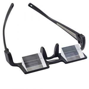 CHANGAR Lunettes &agrave; prisme l&eacute;g&egrave;res Lunettes paresseuses pour lit Lunettes &agrave; miroir l&eacute;g&egrave;res Lunettes de lecture horizontales allong&eacute;es Vision &agrave; 90&deg; Lunettes &agrave; prisme pour s'allonger Lire et regarder la (XWOZ, neuf)