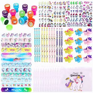 ENIKMOSD 72PCS Cadeau Anniversaire Enfants Invités Licorne,Anniversaire Licorne Cadeau pour Fille,Licorne Gomme Tampon Crayon Bracelets Autocollant Sac de Papeterie,Pinata Anniversaire Enfant Fille (ENIKMOSD-FR, neuf)