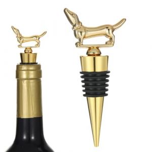 GONZTEL 1 Pi&egrave;ce Bouchon de Bouteille de Vin en Forme de Teckel, un Cadeau Original pour Champagne, Cava, Prosecco et Vin P&eacute;tillant (wuhanshinuoyugeshangmaoyouxiangongsi, neuf)