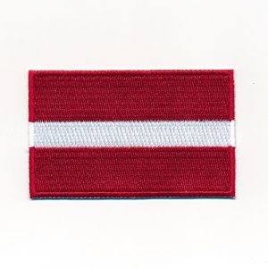 &Eacute;cusson thermocollant drapeau de la Baltique de la Lettonie Riga - 40 x 25 mm - 1053 A (hegibaer, neuf)