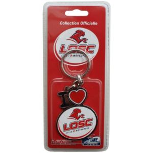 LOSC Porte clés officiel Lille Olympique Métropole - Football Club Ligue 1 Supporter Dogues - Logo Maillot (MISTERLOWCOST, neuf)