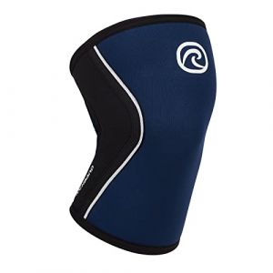 Rehband Genouill&egrave;re en n&eacute;opr&egrave;ne de 5 mm pour soutenir les genoux - Stabilise les articulations et les muscles - Id&eacute;al pour le sport la musculation, Couleur:Marine, Taille:L (Rehband, neuf)