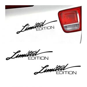 JNNJ 2 Pièces Autocollant Décoratif en Édition Limitée, Édition Limitée Autocollant Réfléchissant, Autocollant Décoratif Moto Imperméable Stickers, Automobile Accessoires Décoratifs Universels(Noir) (KJHmaoyi, neuf)