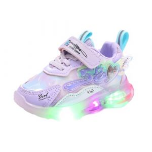 Chaussures lumineuses LED pour filles, chaussures de marche pour tout-petits, chaussures décontractées pour enfants et bébés Fille Bleu Respirant Fille Bleu Bout En Fille Transparent Hiver Baskets (Promotion Nouvel An, neuf)
