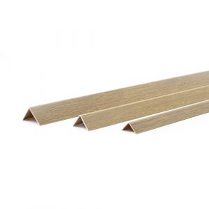 DQ-PP Profil d'angle - Dimensions : 20 x 20 mm - Longueur : 10 m (5 x 2 m) - Couleur : chêne - Matériau : PVC - Cornière en plastique - Protection des bords - Profilé d'angle mural - Profilé d'angle (dq-pp, neuf)