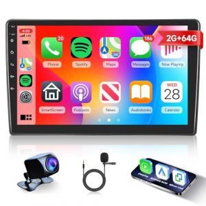 2G+64G sans Fil Carplay Android Autoradio pour Citroen C5 2008-2017 9 Pouces Écran Tactile Autoradio 2 Din avec sans Fil Android Auto GPS Navi WiFi Mirror Link Bluetooth FM/RDS/EQ/SWC Caméra de Recul (Rimoody Direct, neuf)