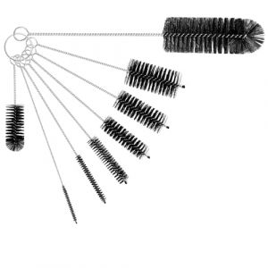 Brosse &Agrave; Bouteille, Lot De 8 Brossettes De Nettoyage en Nylon pour Pailles Et Tuyaux, pour Bouteilles &Agrave; Col &Eacute;troit, Biberons, Bocaux Et Bec De Th&eacute;i&egrave;re (Noir) (CARVE IDEAS, neuf)
