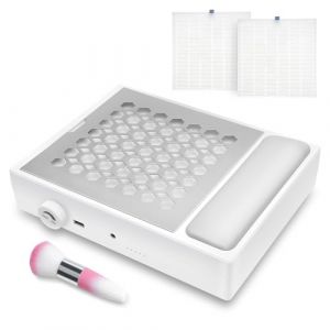 Madenia Aspirateur Ongles Professionnelle, Aspirateur à Ongles Puissant 56 W avec 2 Filtres et 1 Brosse, Aspirateur Manucure Silencieux pour Salon et Maison, Blanc (Madenia-EU, neuf)