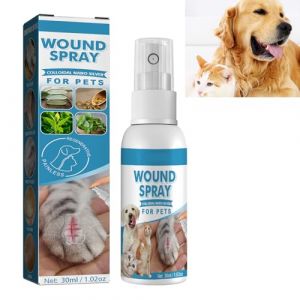 GNAUMORE Spray de Guérison pour Animaux,Pansement Liquide pour Plaies Chien,Spray de Cicatrisation pour Animaux de Compagnie,Spray de Guérison des Plaies,Spray deNettoyage pour Animaux de Compagnie (Qinuurod, neuf)