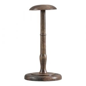 Pr&eacute;sentoir &agrave; chapeaux et casquettes en forme de d&ocirc;me vintage stable robuste base ronde longue marron (FanZhuDiZiStore, neuf)