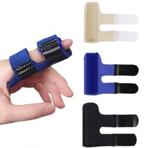 TRKETK 3 Pi&egrave;ces Attelles de Doigt, Redresseur de Doigt Attelle de Doigt &agrave; D&eacute;clenchement R&eacute;glable Attelle de Soutien de Doigts Attelles de Doigt pour Adultes Manches Attelle Orteil Cass&eacute; (ZIHONGDZ, neuf)