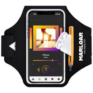 MARLOAR Brassard téléphone Sport 6,7" – Porte téléphone Course à Pied, Brassard de Bras réglable antidérapant, écran Tactile – Compatible iPhone 16/15/14/13 (6,7"), Samsung S24/S23/S22 (MARLOAR STORE, neuf)