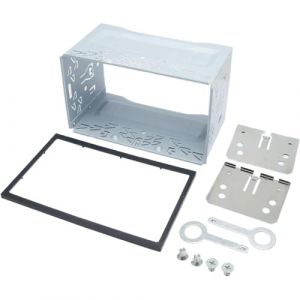 DIFLAX Cadre de Montage Autoradio, 2 DIN Cadre de Montage, Kit Montage Autoradio, Double DIN, M&eacute;tal et Plastique, Pour Lecteur DVD, Navigation GPS, Installation Facile, Universel, Stabile (SVF TUNDER PRICE, neuf)