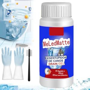 Meledmatte Gel de drainage puissant &agrave; formule am&eacute;lior&eacute;e pour dragage de tuyaux, puissant agent de dragage de tuyaux, nettoyeur de canalisations de toilettes Meledmatte, nettoie facilement les (guoyangxianxibowujindian, neuf)
