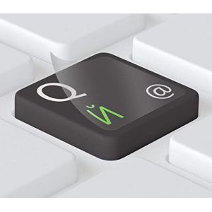 Keystickers Touches autocollantes clavier russe, avec film transparent et vernis de protection - Pour PC (11 x 13 mm), Macbooks & Laptops (14 x 14 mm) 11 x 13mm (f&uuml;r PC) vert clair (Lacerto GmbH, neuf)