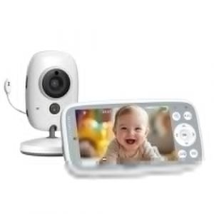 BOIFUN 720P Babyphone Camera, Écran IPS, Vision Nocturne Infrarouge Invisible, Zoom 3X, Détection de Température, VOX, Pas de WiFi (Mise À Jour De La Version) (BOIFUN Life-FR Store, neuf)